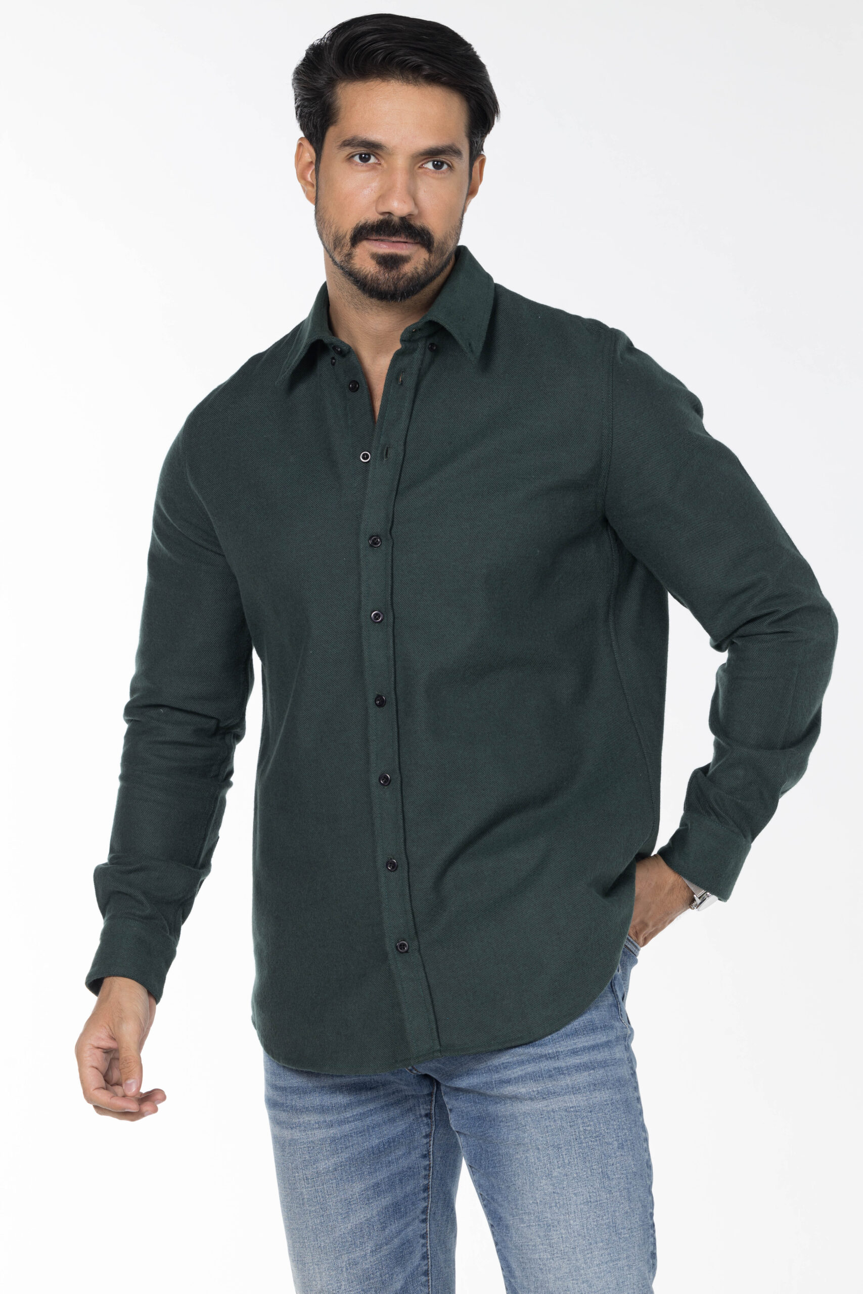 Canva Shirt - Relaxed Fit - Dark Green pic24