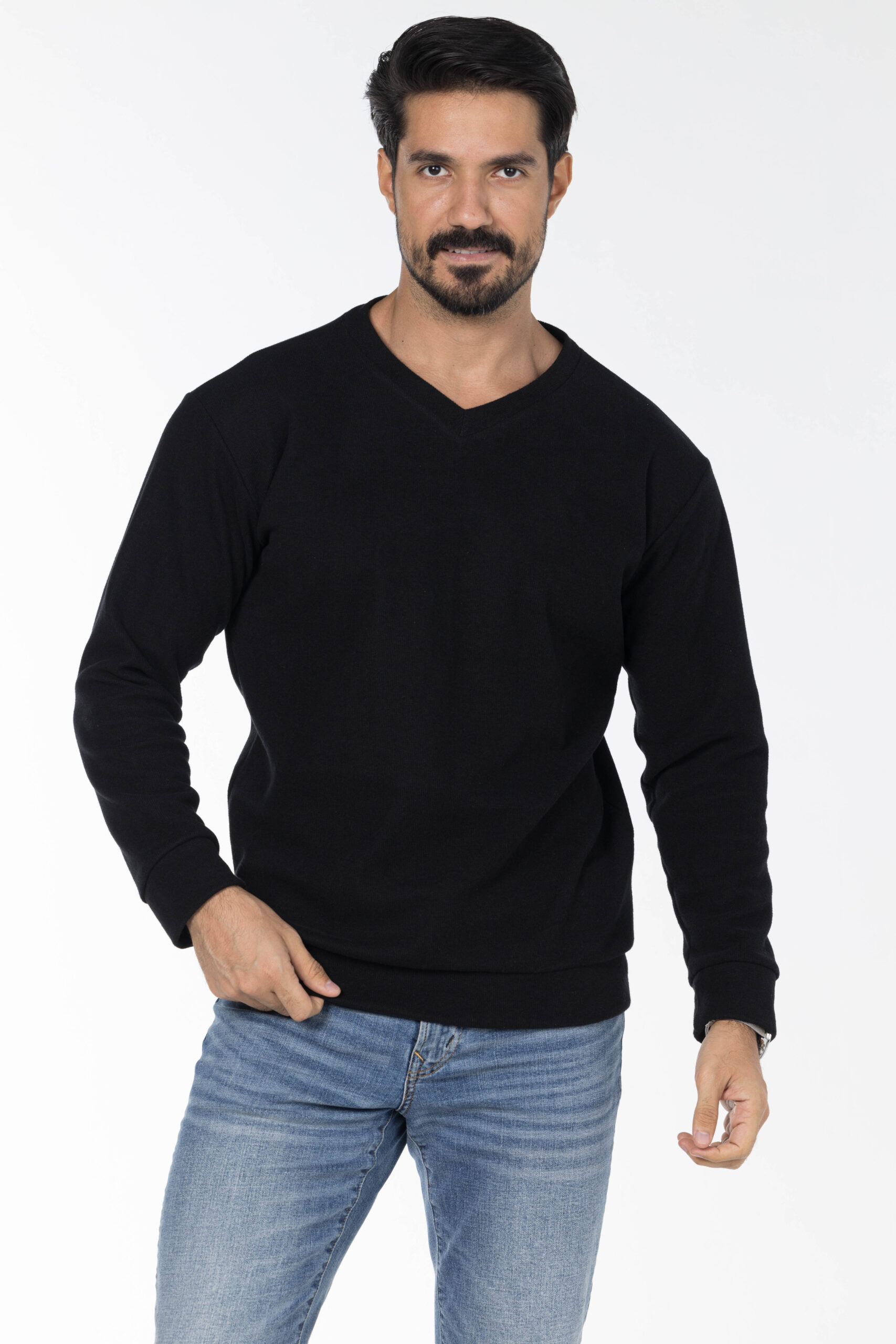 Kashmir Pullover - V Neckline - Black pic9