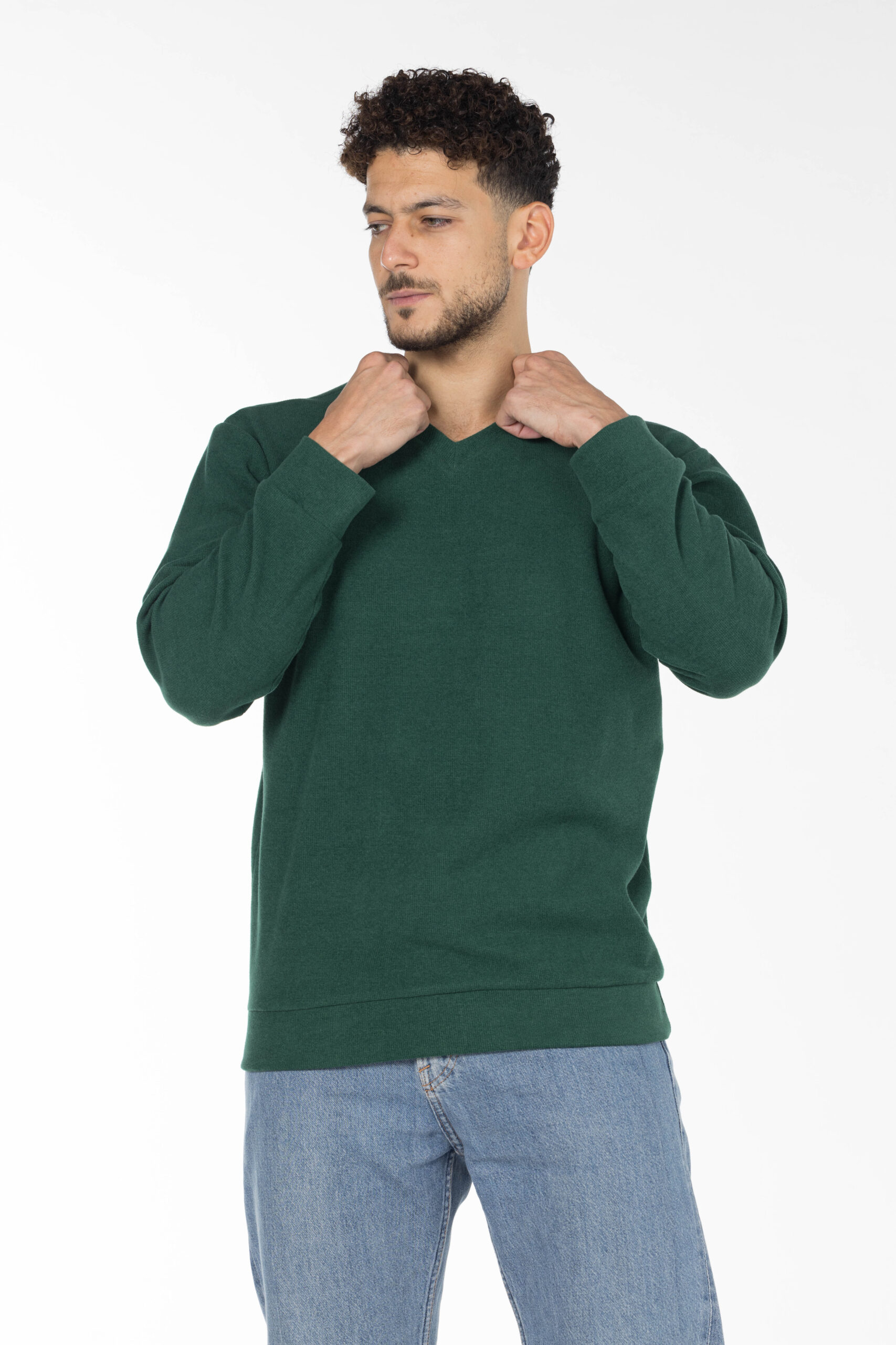 Kashmir Pullover - V Neckline - Green pic7