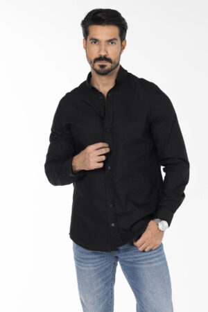 Plain Oxford Shirt - Regular Fit - Black pic11