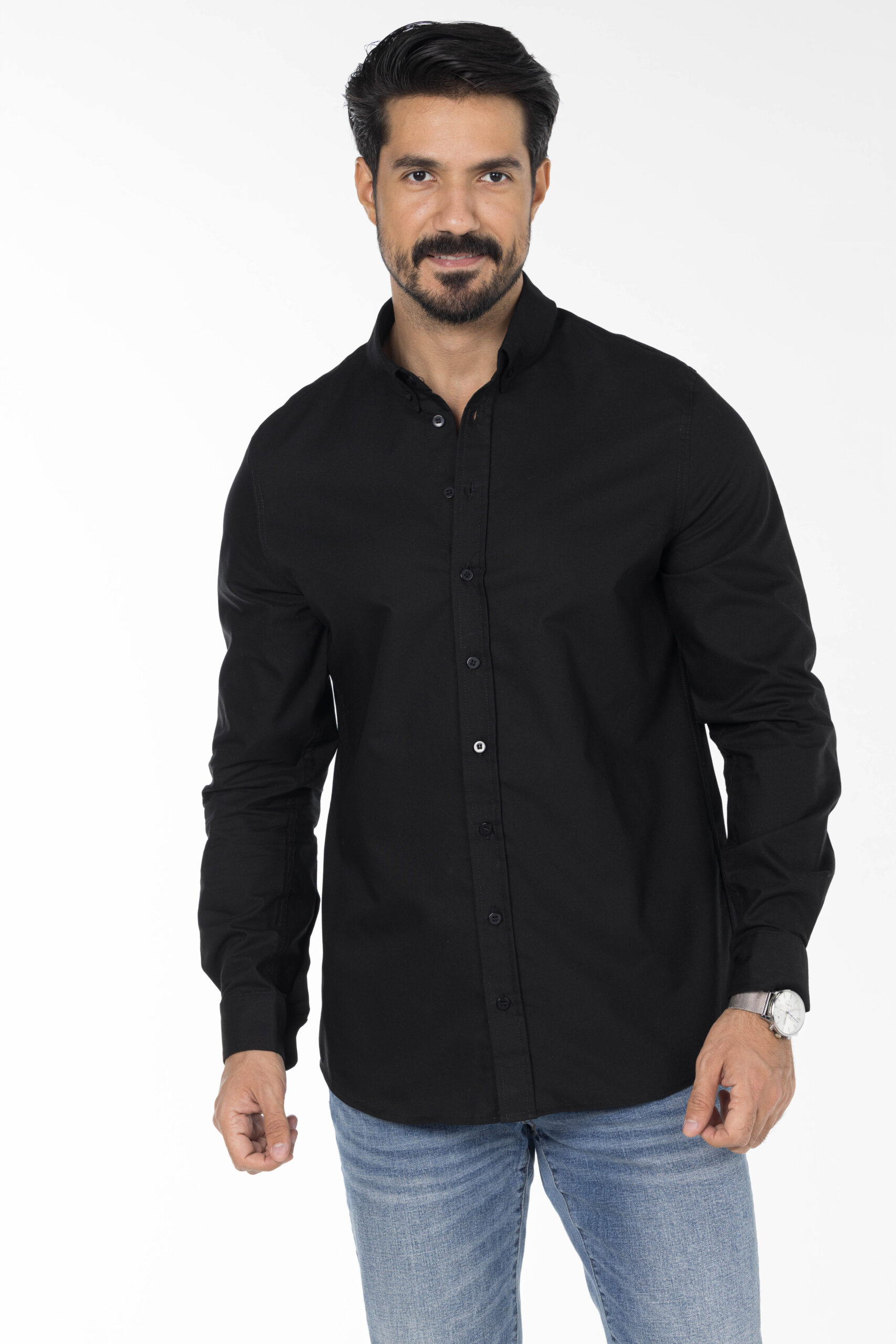 Plain Oxford Shirt - Regular Fit - Black pic15