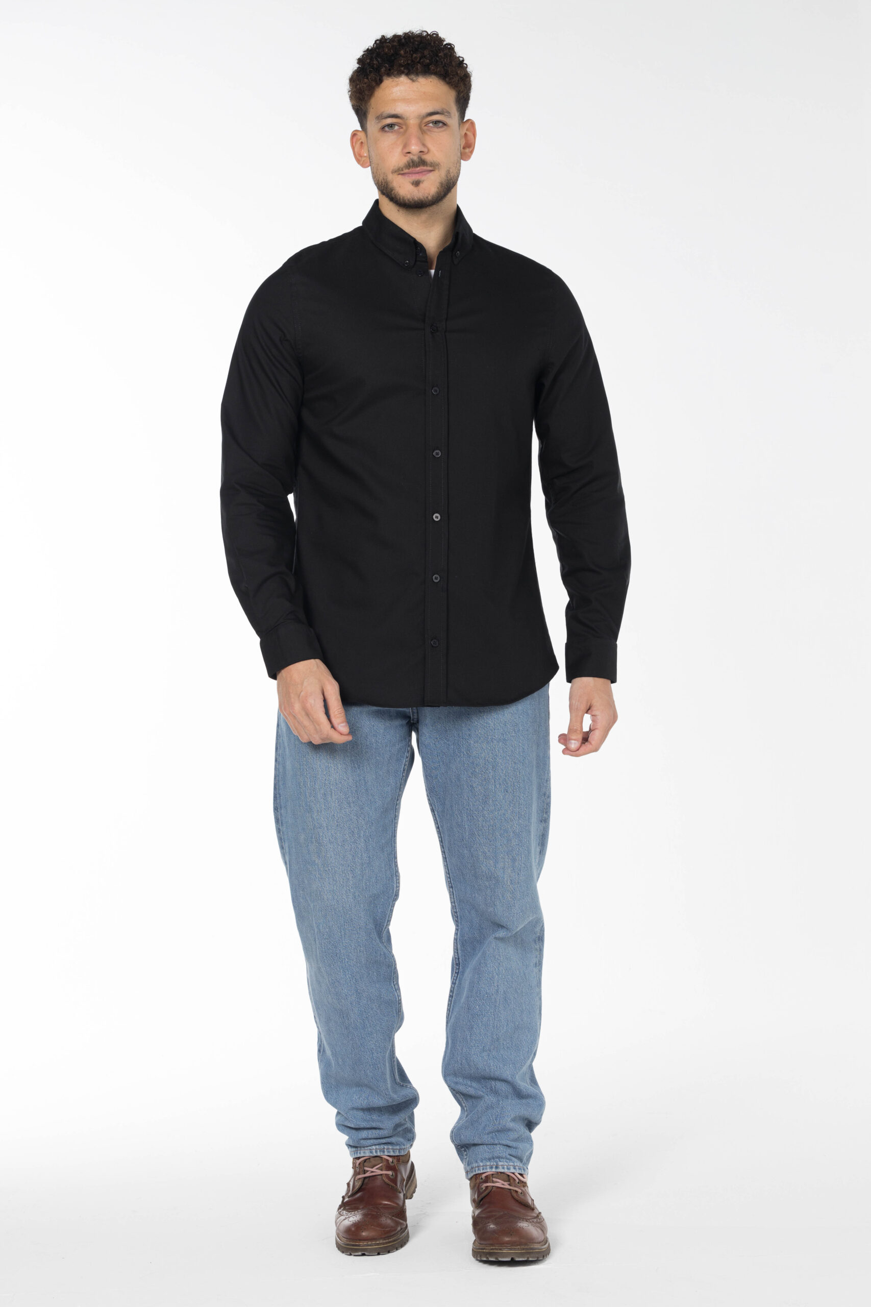 Plain Oxford Shirt - Regular Fit - Black pic19