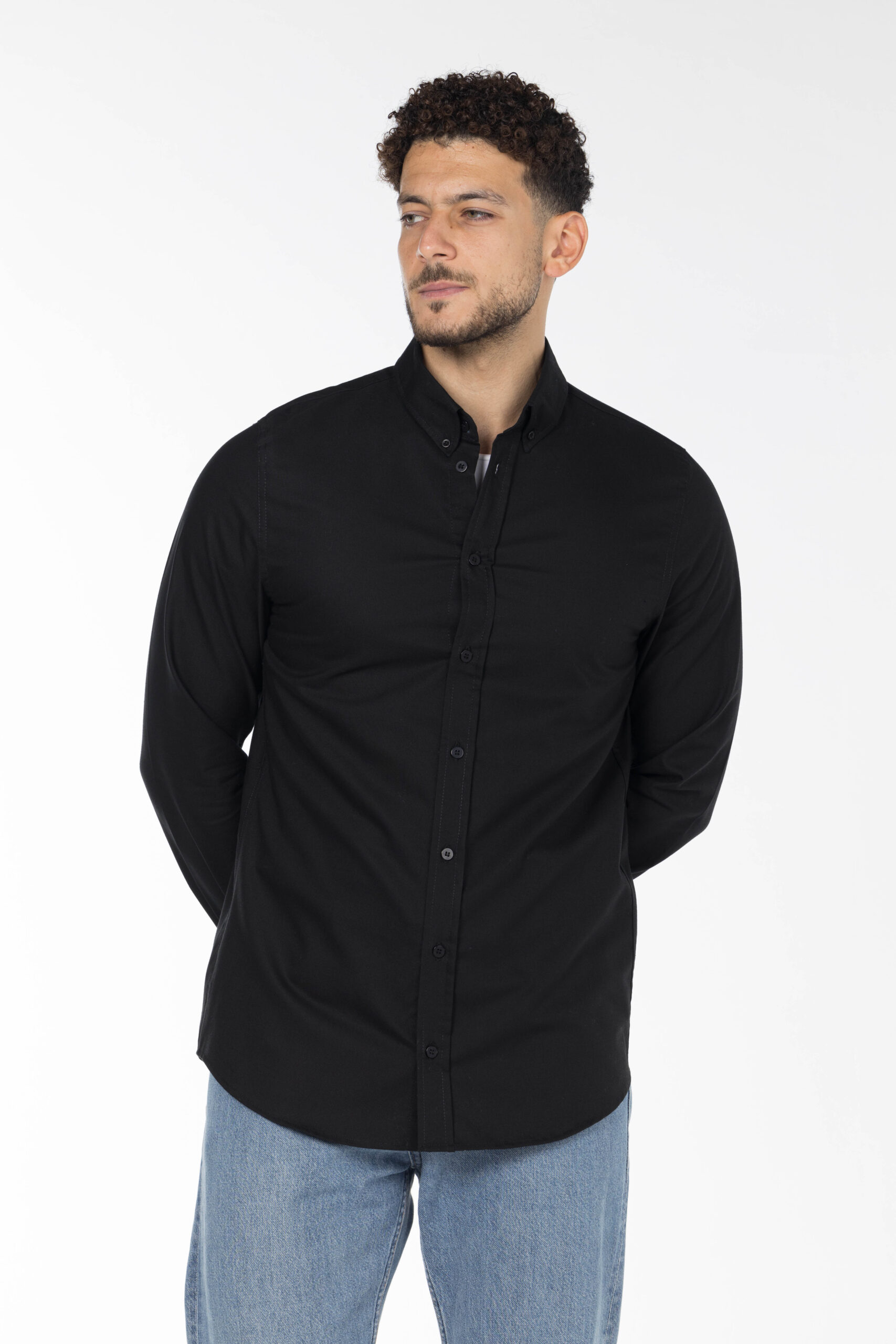 Plain Oxford Shirt - Regular Fit - Black pic20