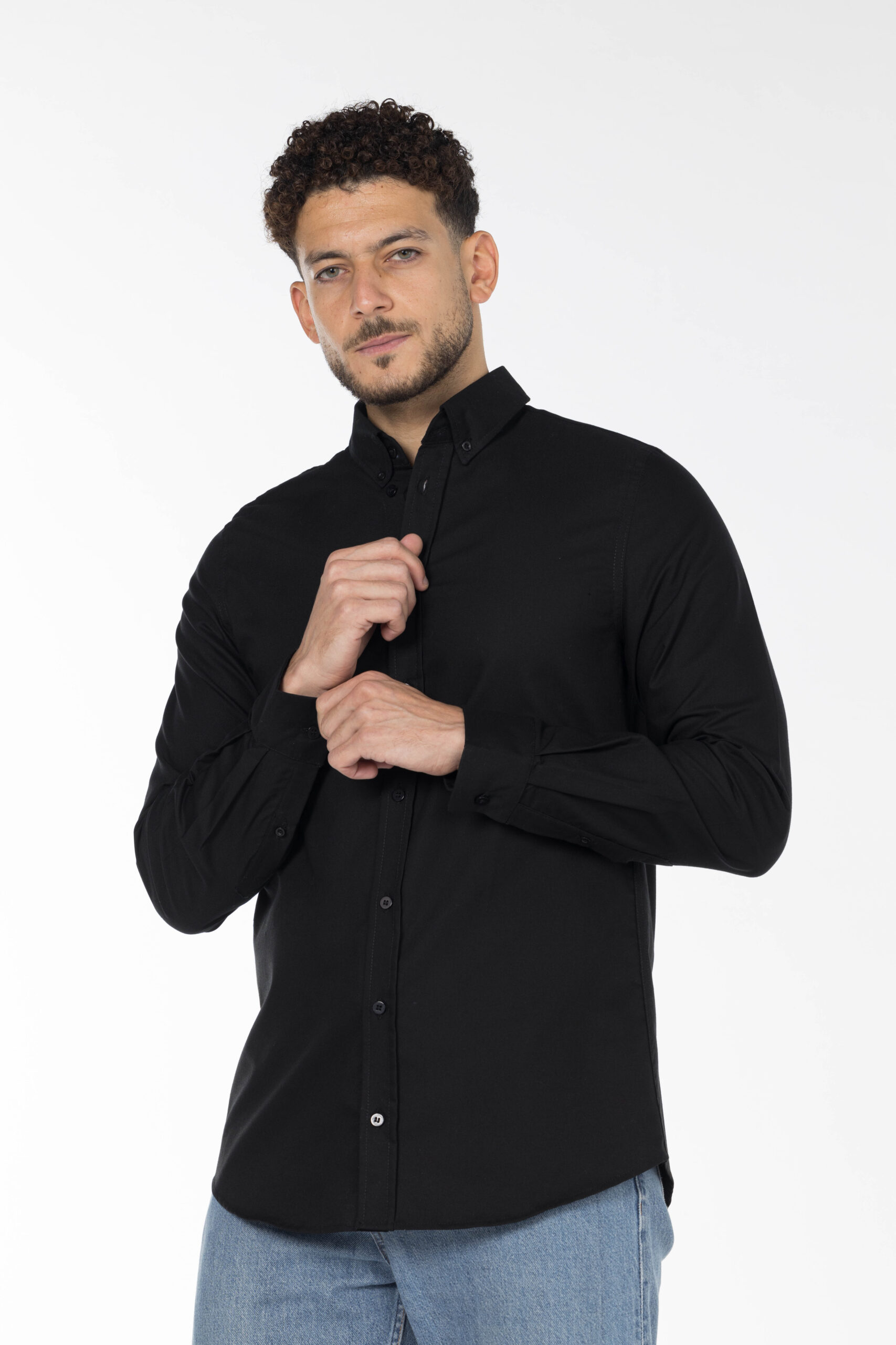 Plain Oxford Shirt - Regular Fit - Black pic21