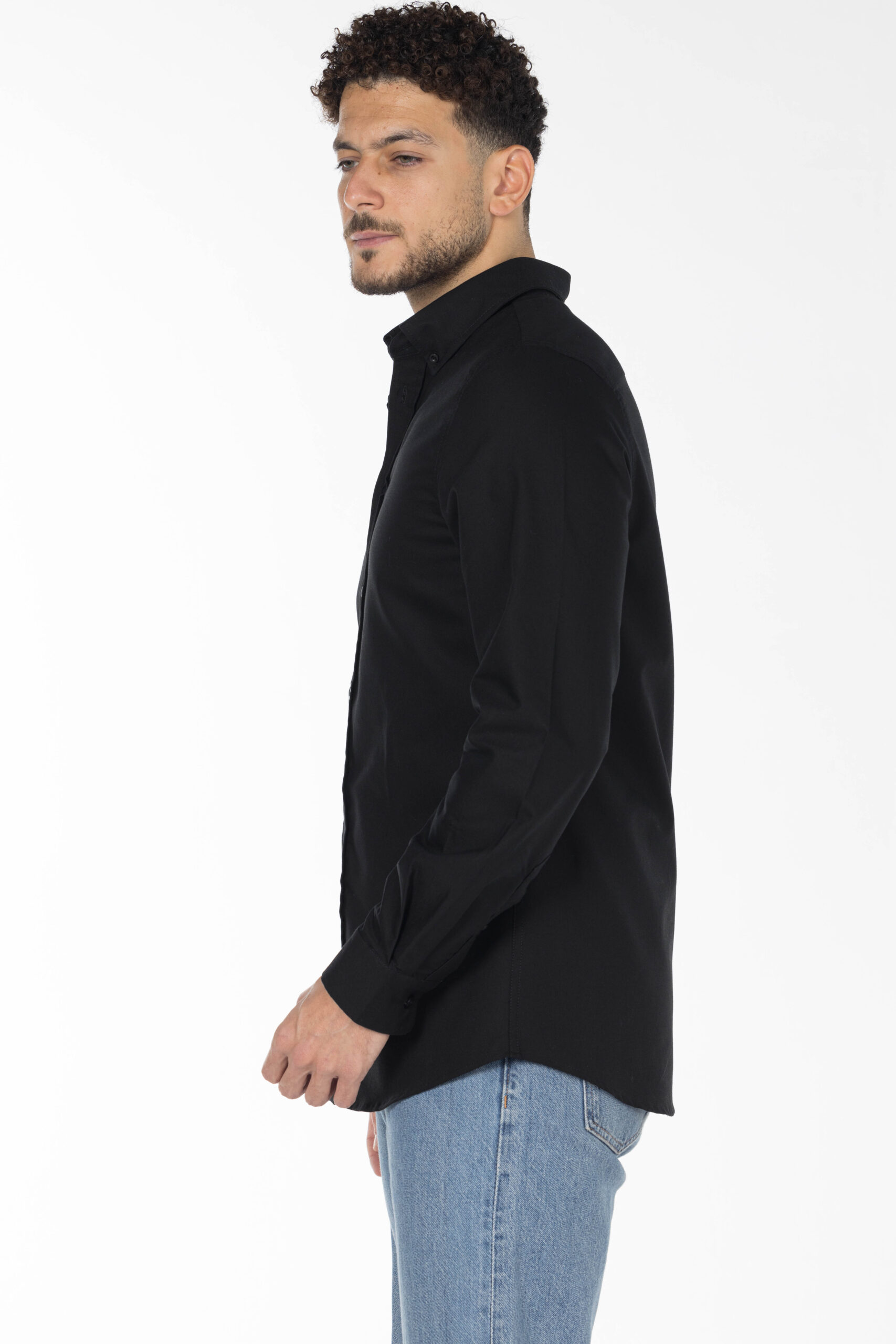 Plain Oxford Shirt - Regular Fit - Black pic3