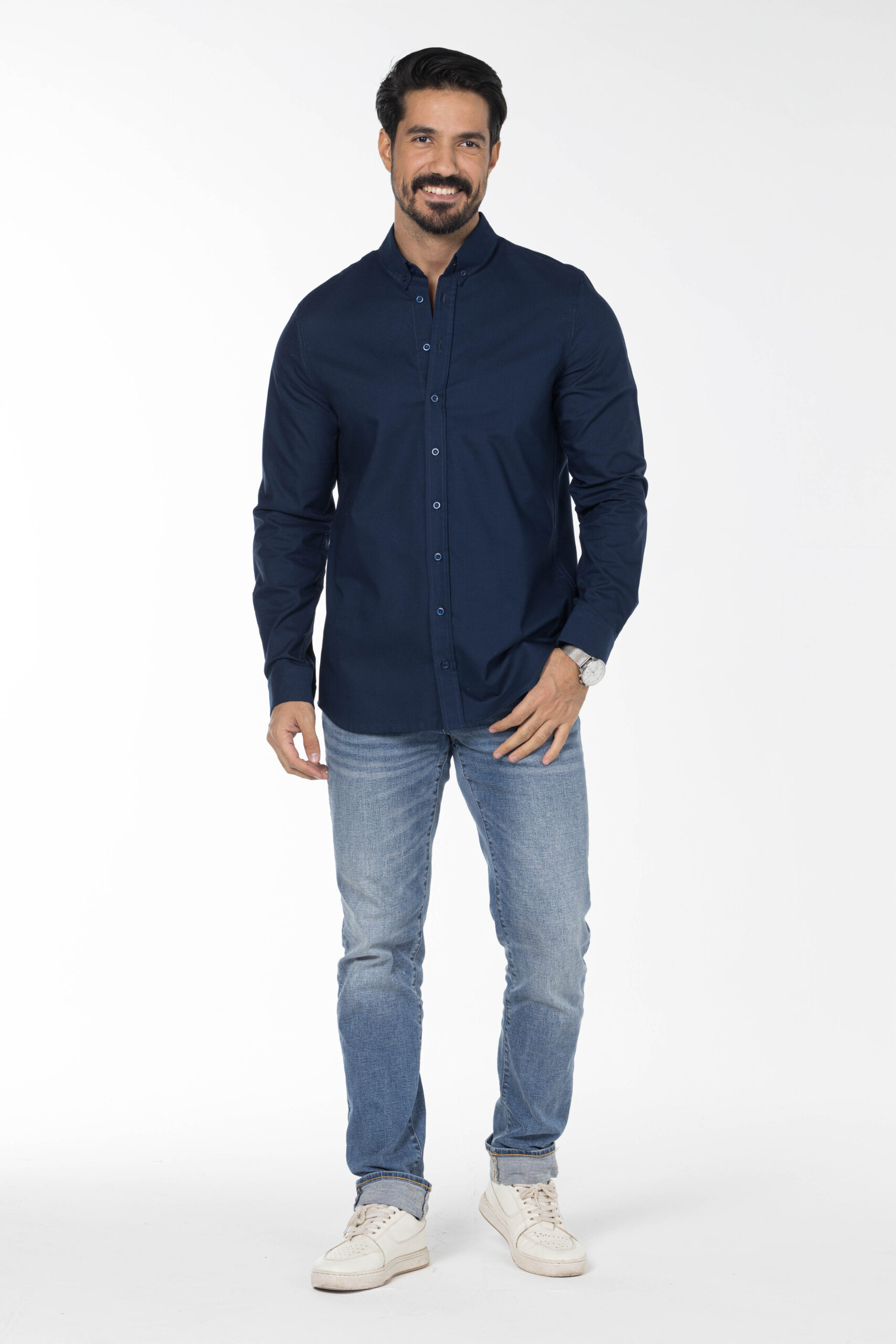 Plain Oxford Shirt - Regular Fit - Navy Blue pic11