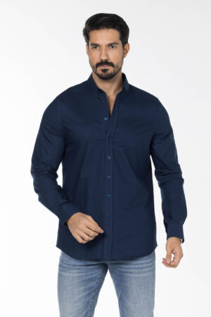 Plain Oxford Shirt - Regular Fit - Navy Blue pic14