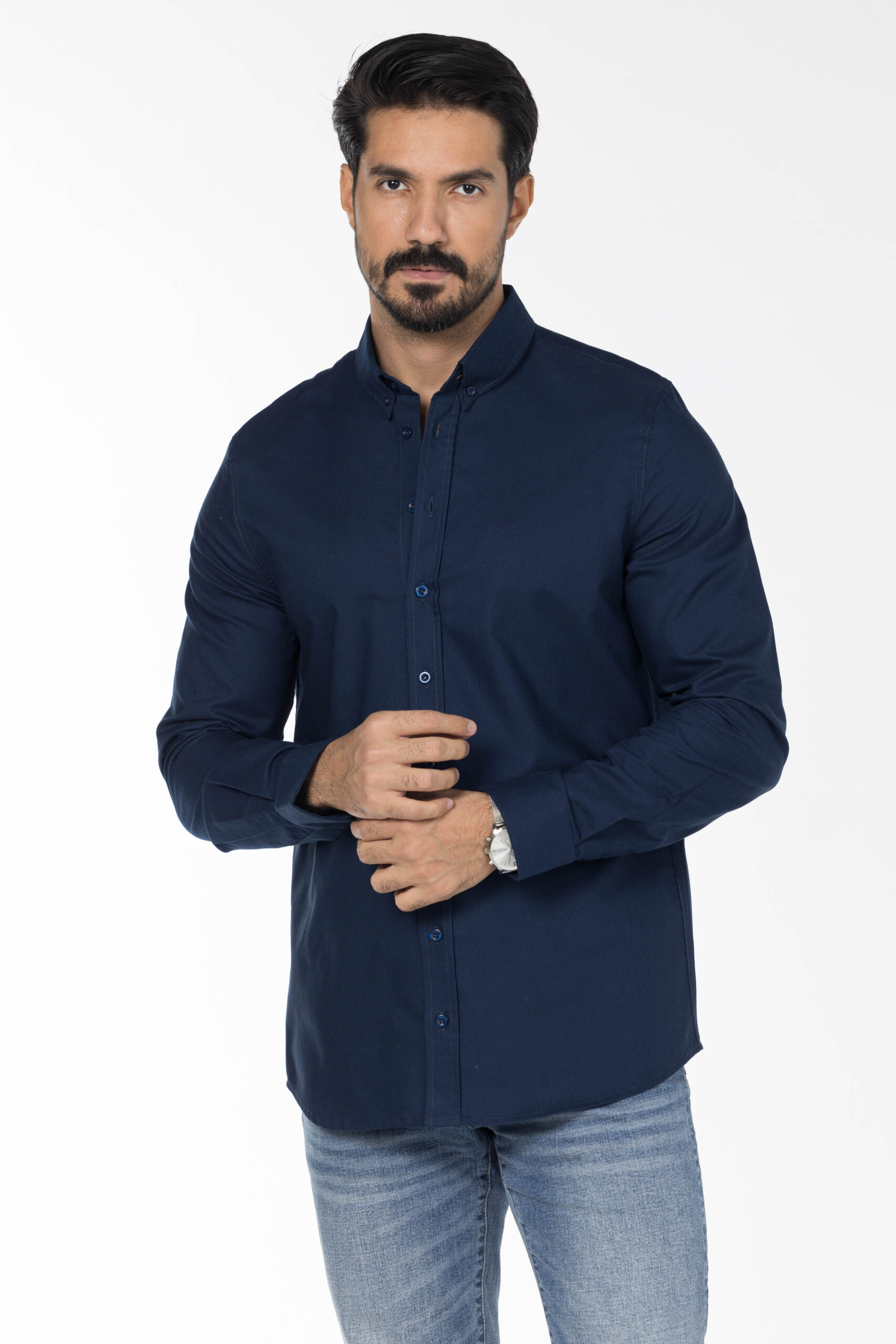 Plain Oxford Shirt - Regular Fit - Navy Blue pic15