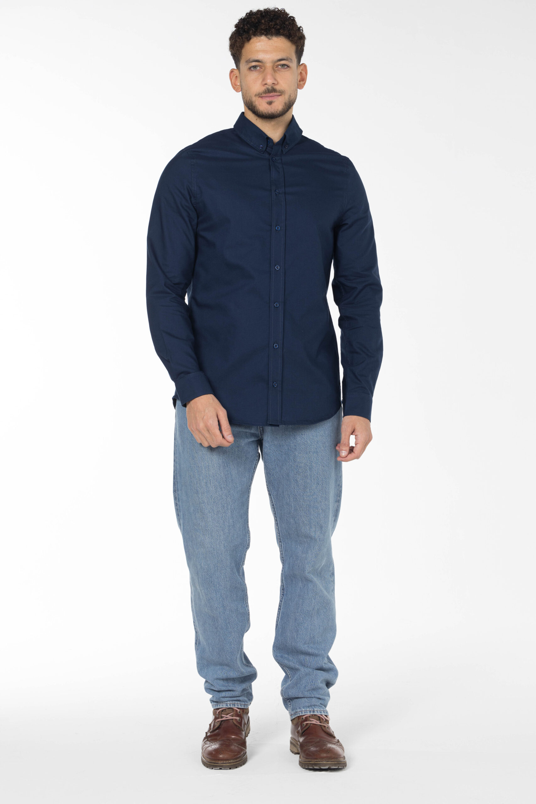 Plain Oxford Shirt - Regular Fit - Navy Blue pic2