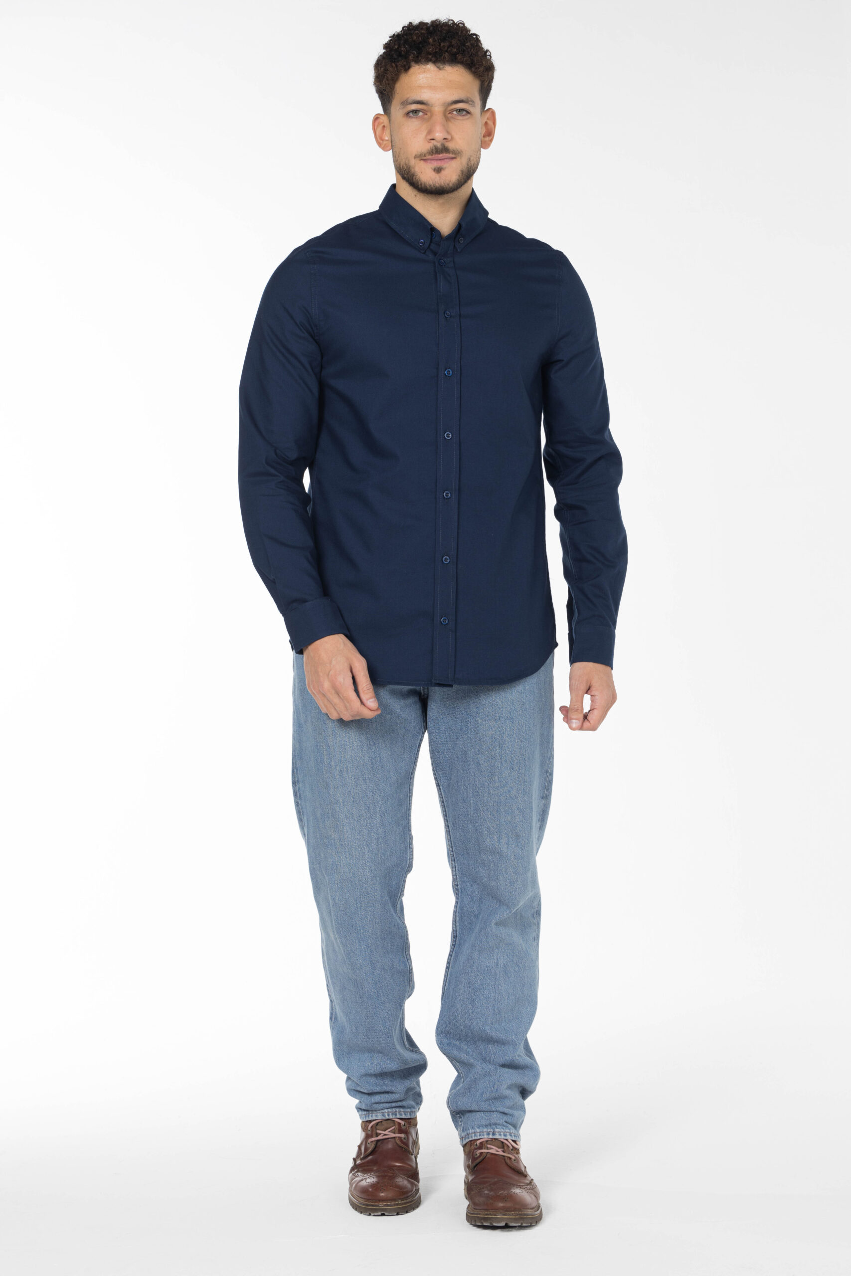 Plain Oxford Shirt - Regular Fit - Navy Blue pic3