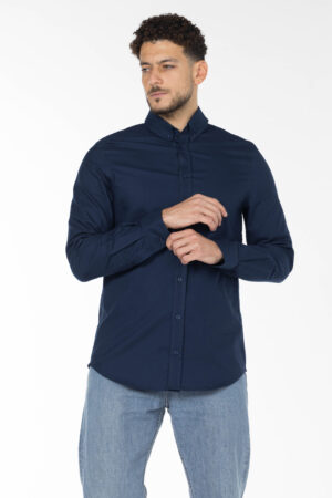 Plain Oxford Shirt - Regular Fit - Navy Blue pic5