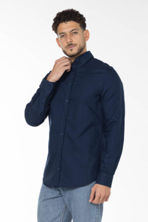 Plain Oxford Shirt - Regular Fit - Navy Blue pic6