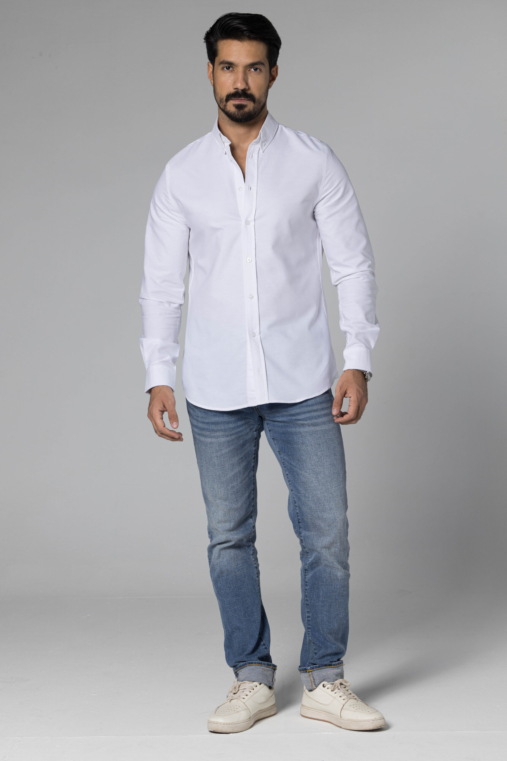 Plain Oxford Shirt - Regular Fit - White pic3