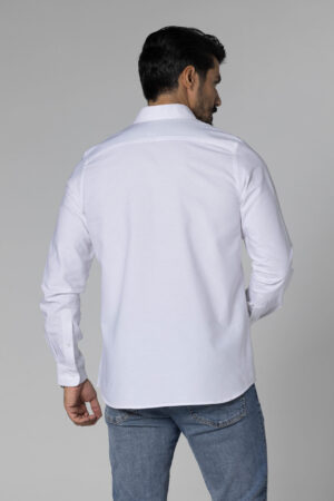 Plain Oxford Shirt - Regular Fit - White pic9