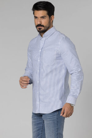 Stripe Oxford Shirt - Regular Fit - Baby Blue pic6