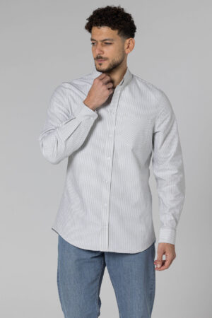 Stripe Oxford Shirt - Regular Fit - Olive Green pic6