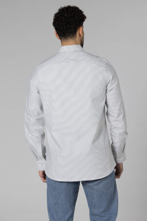 Stripe Oxford Shirt - Regular Fit - Olive Green pic8