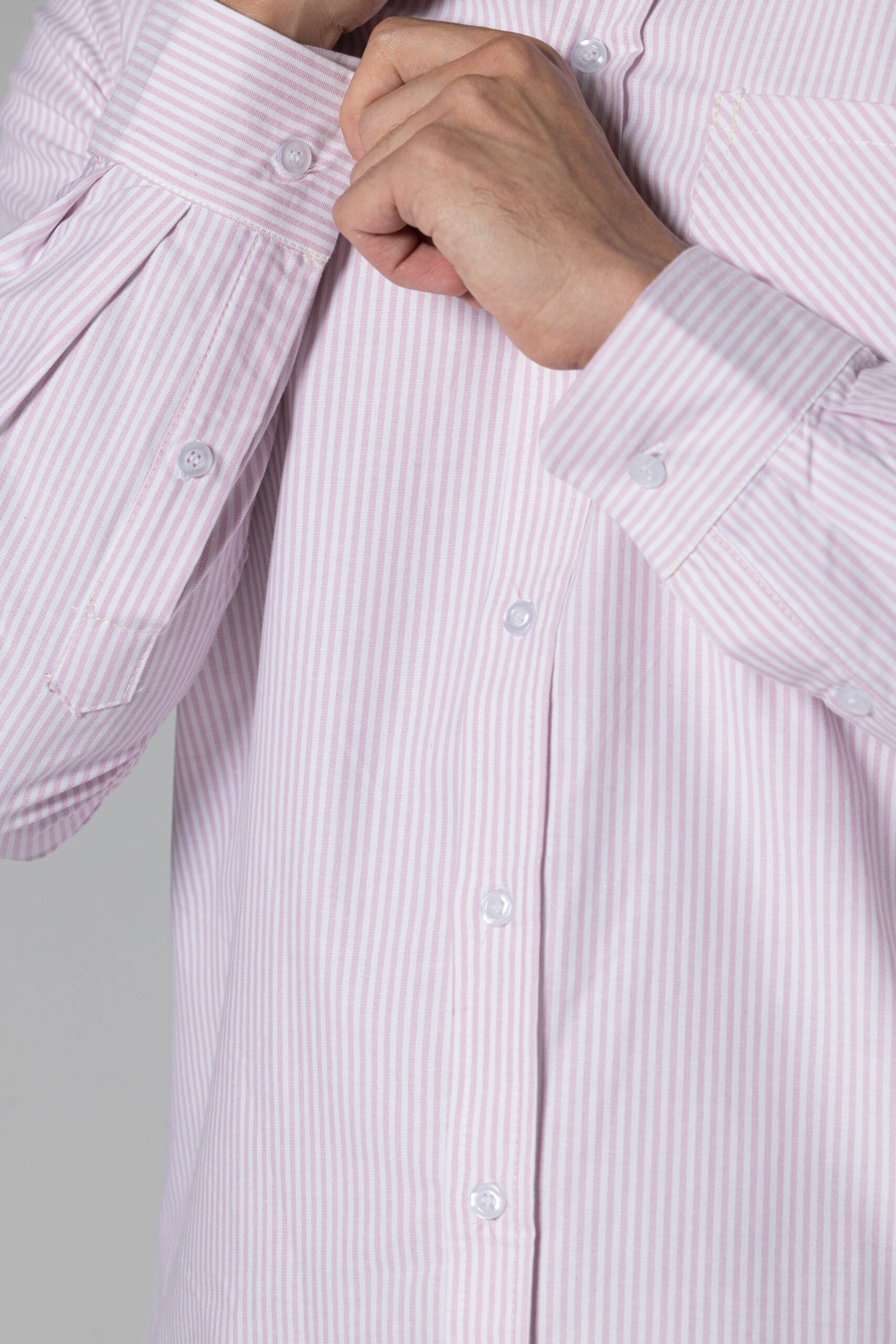 Stripe Oxford Shirt - Regular Fit - Pink pic11